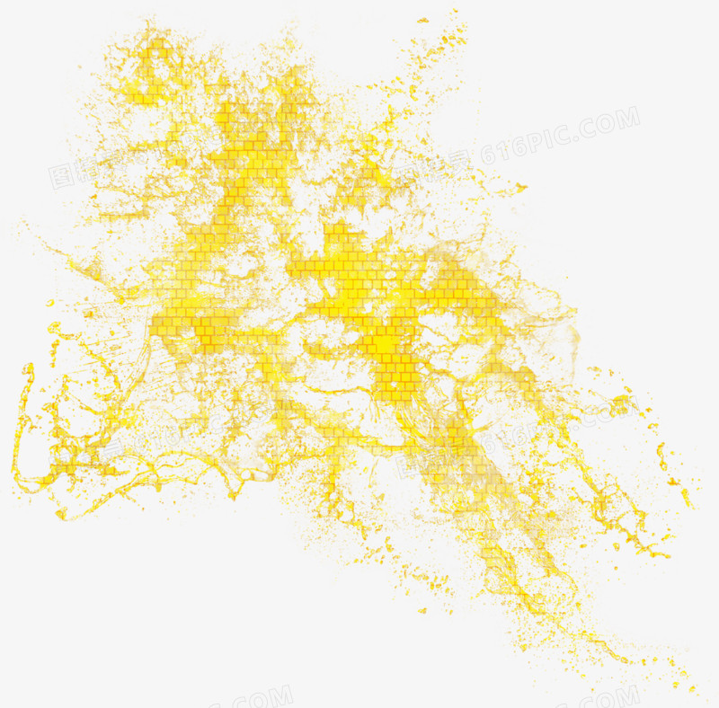 黄色方块纹理水花