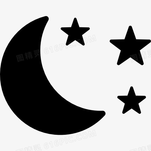 Moon和星星图标