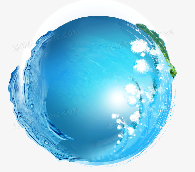 蓝色水元素地球