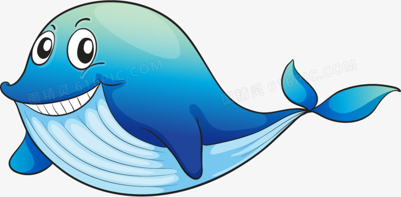 卡通手绘鲸鱼