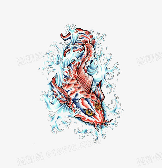 红鲤鱼纹身