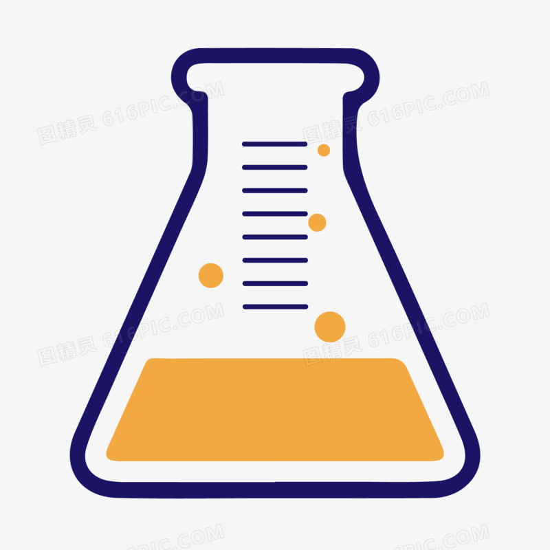 手绘矢量化学器皿量筒图标素材