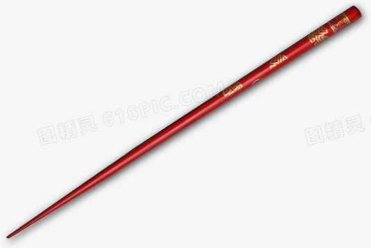 红色金色纹理筷子元素