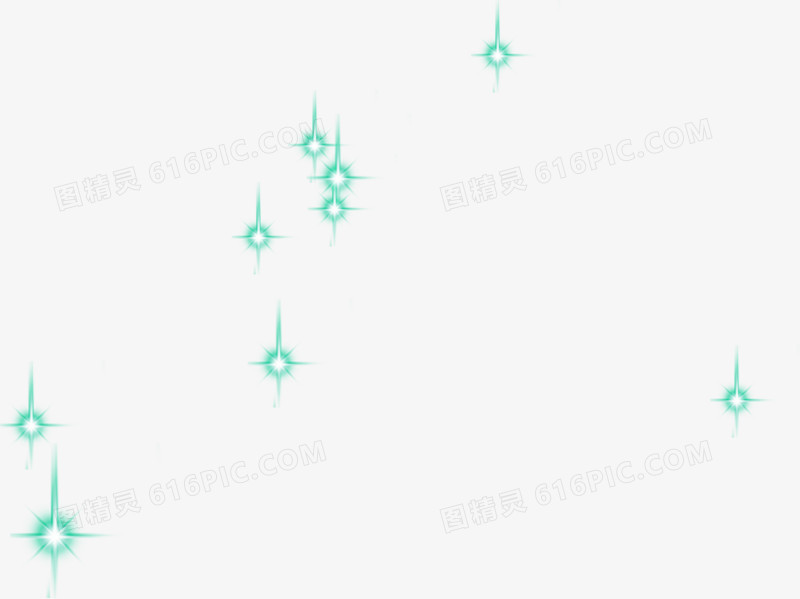 蓝色星星炫光元素