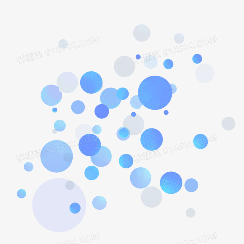 蓝色圆点漂浮元素