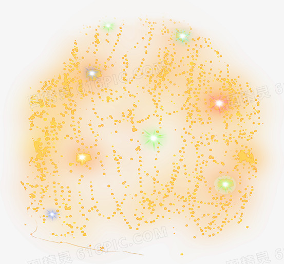 黄色光效星光设计