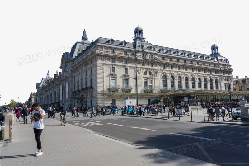 巴黎卢浮宫建筑旅游风光