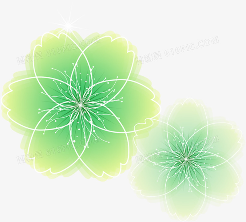 创意星光花朵手绘