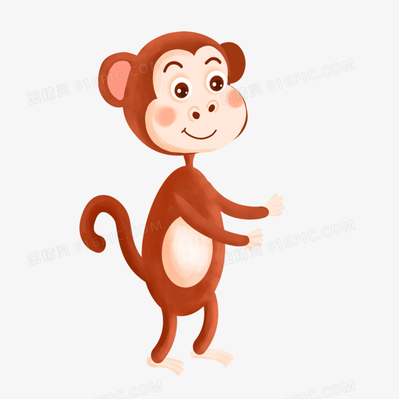 卡通插画小猴子元素