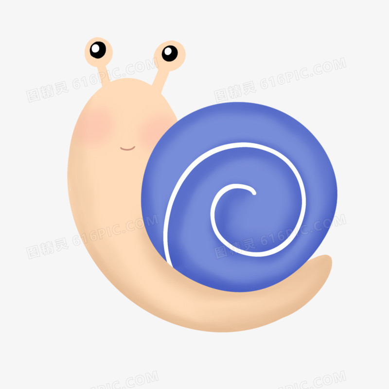 卡通可爱小蜗牛免抠元素