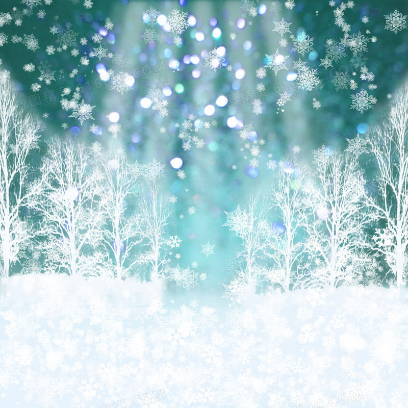 雪花树木背景
