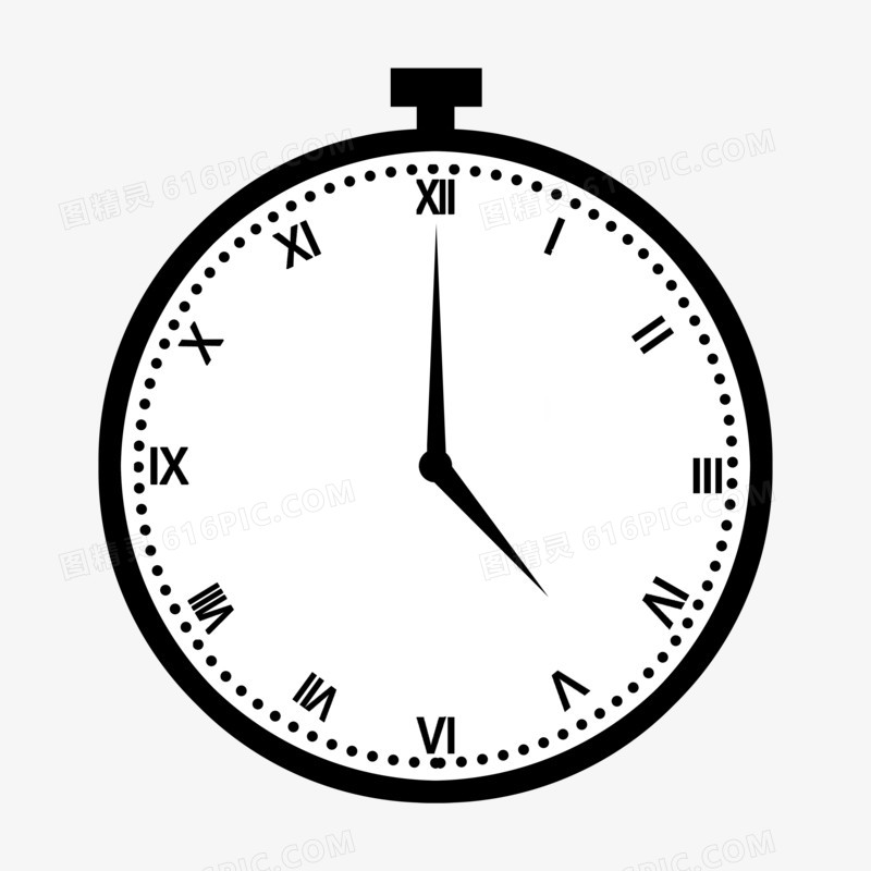 手绘秒表图标时钟图标元素