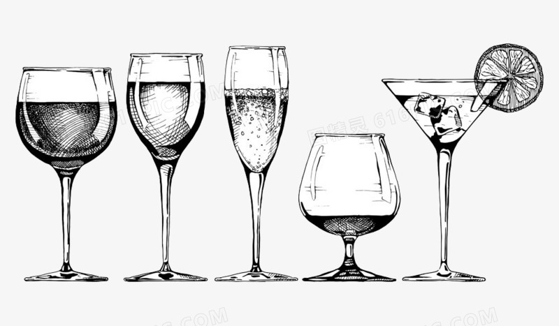 素描酒杯
