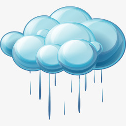 下雨乌云质感天气PNG图标