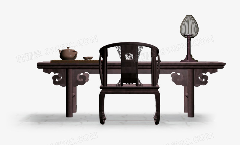 复古古典桌椅案台