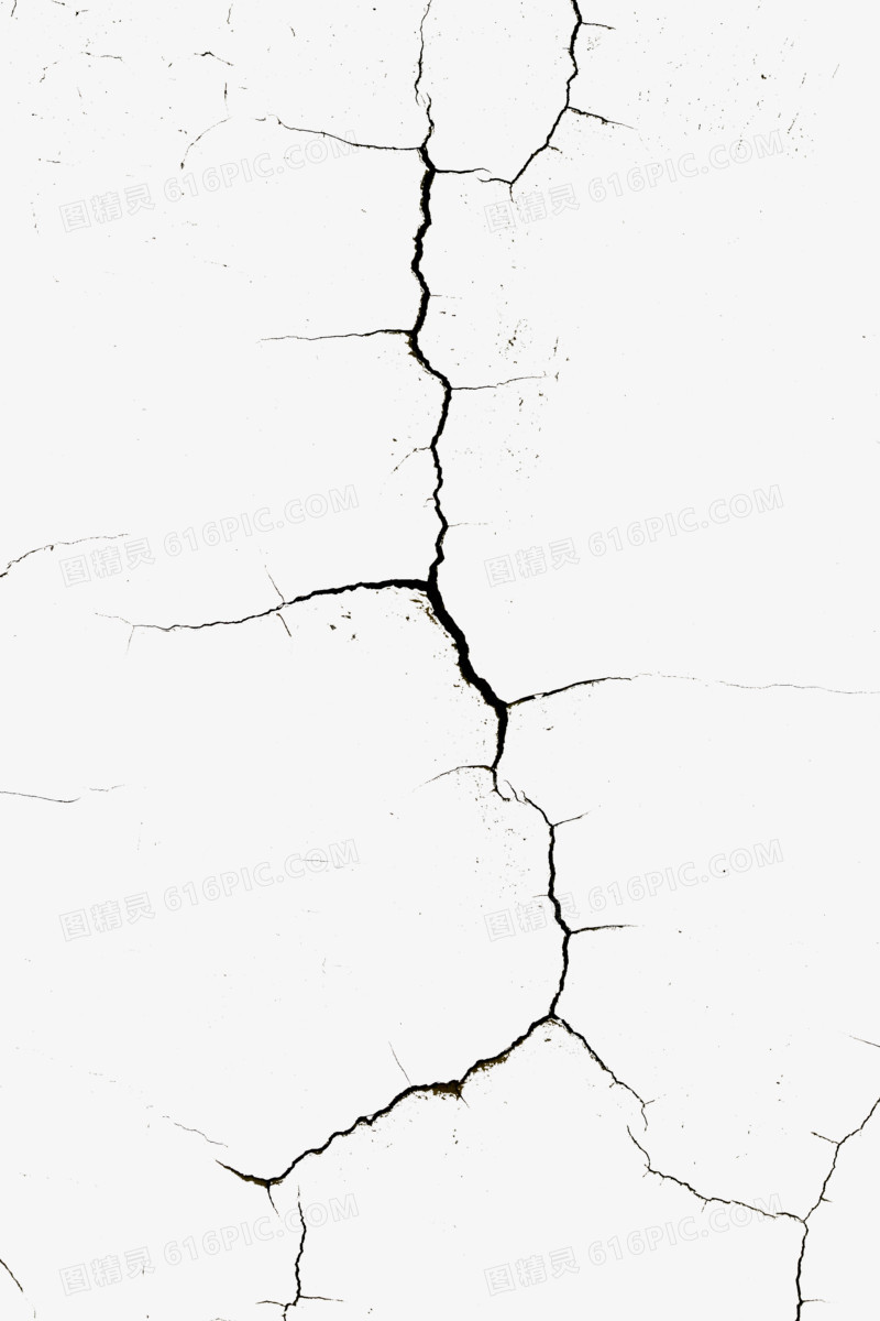 墙壁裂缝分岔线条