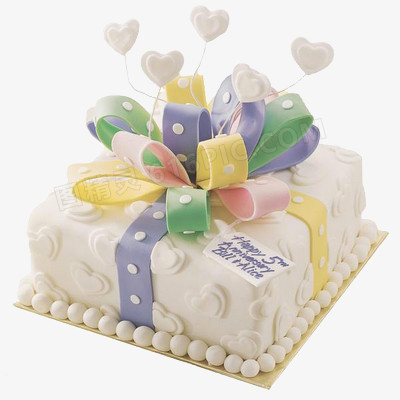 唯美白色生日蛋糕