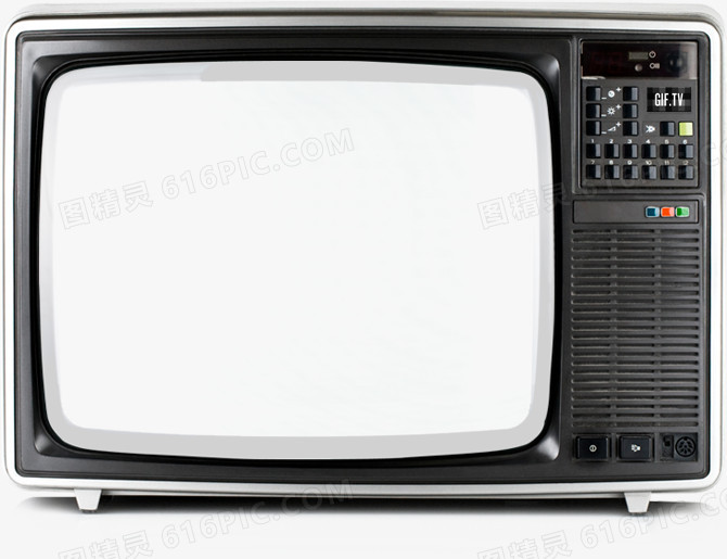 黑色复古电视机