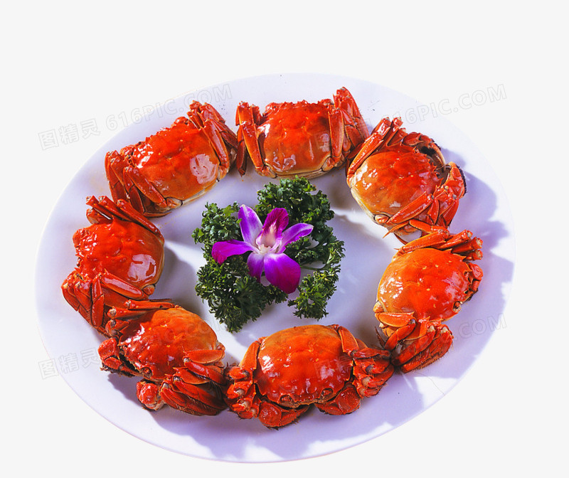 一盘美食螃蟹