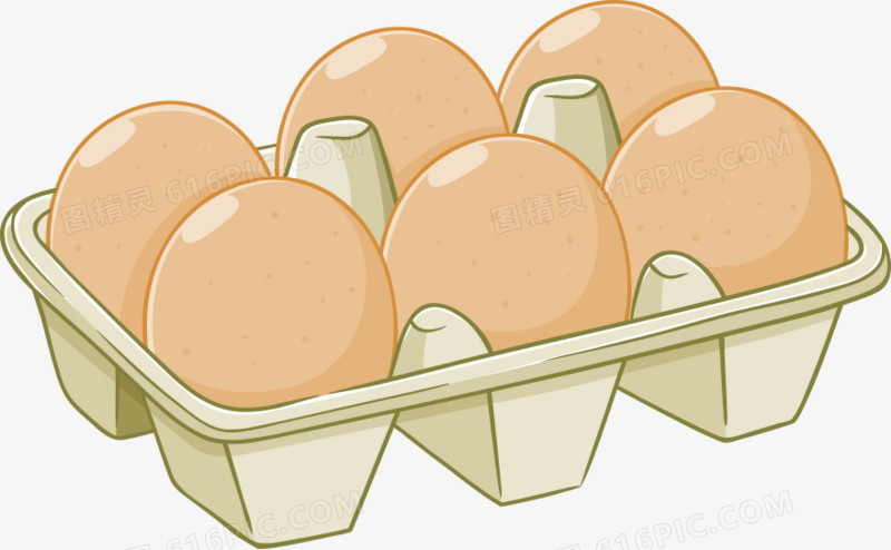 纸壳盒子里的矢量鸡蛋