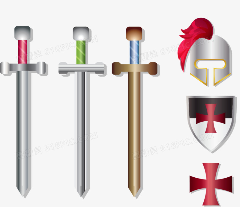 中世纪剑盾标志
