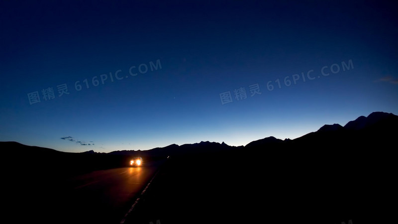 天空夜晚地平线大山