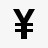 currency sign yen icon