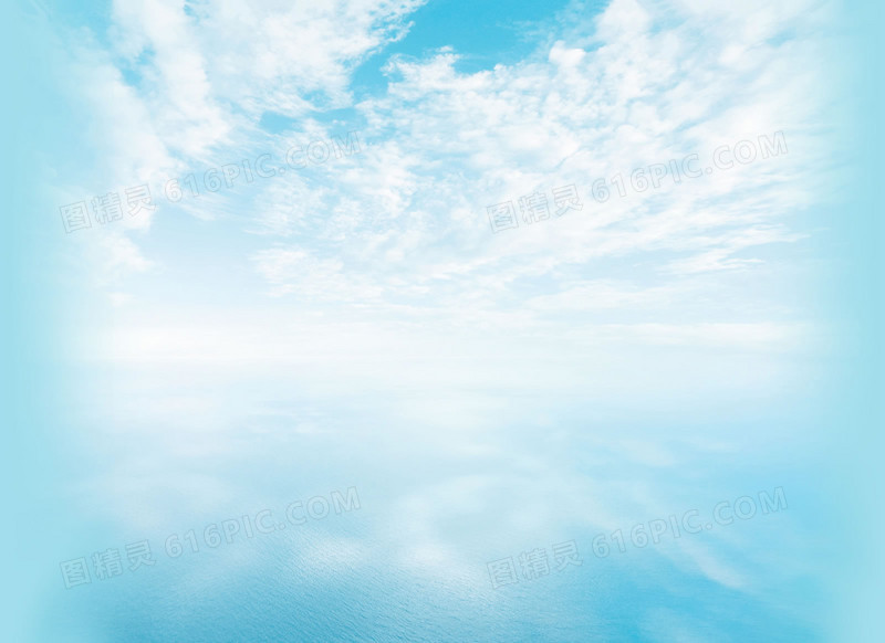蓝色天空白云矢量背景素材