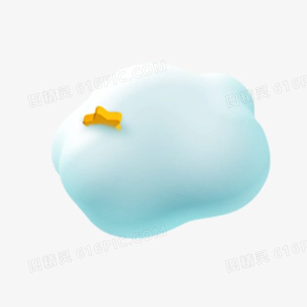 卡通白云