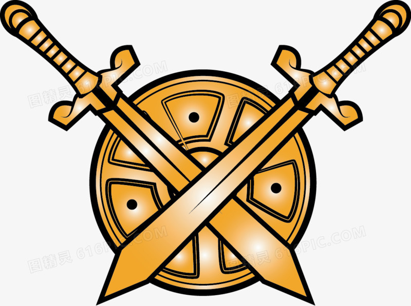 矢量剑与盾牌插图