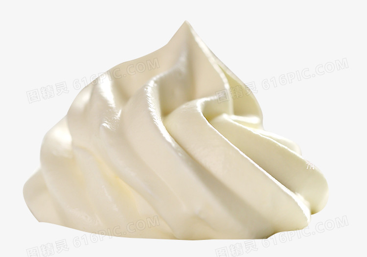 厚实的奶油裱花素材