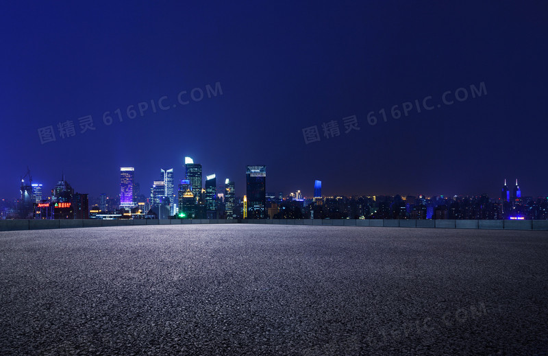 夜晚城市背景地面矢量图片