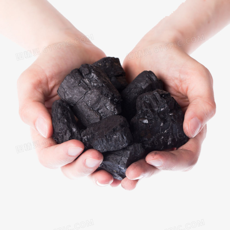 手捧煤炭