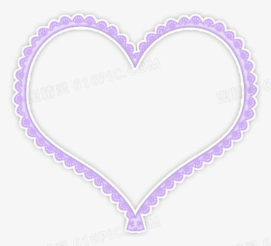 心形紫色框