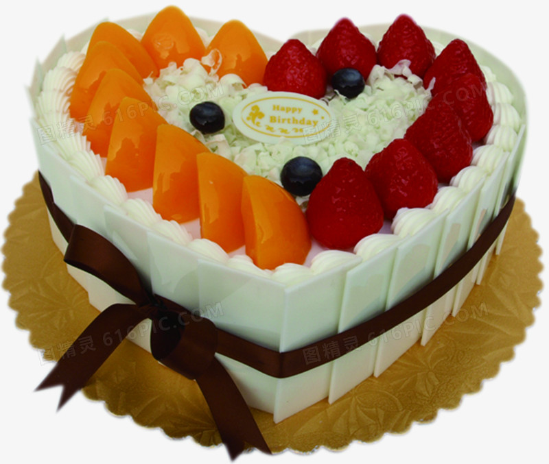 芒果草莓节日蛋糕
