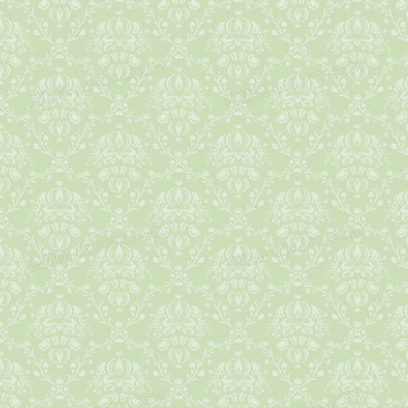 绿色背景下的白色花纹