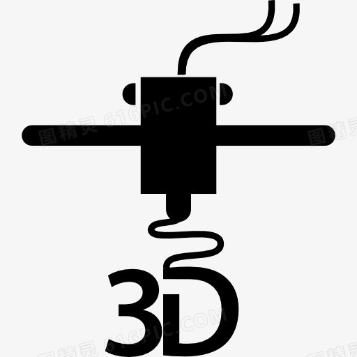 3D打印机打印的信件图标