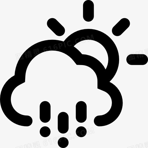 下雨天天气符号图标