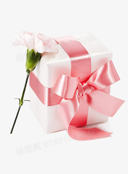 粉红礼盒花朵
