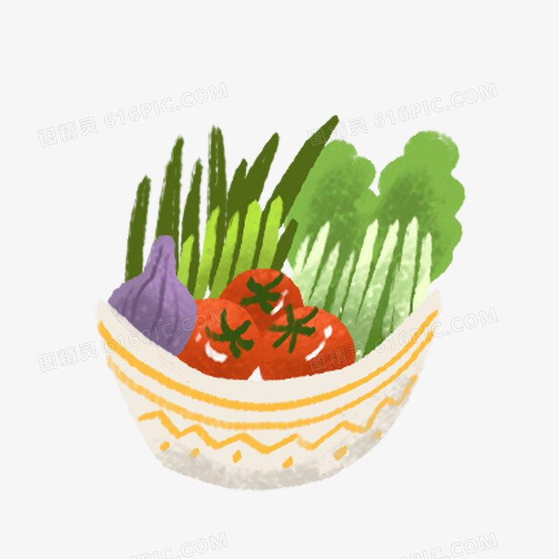 卡通手绘瓜果蔬菜元素