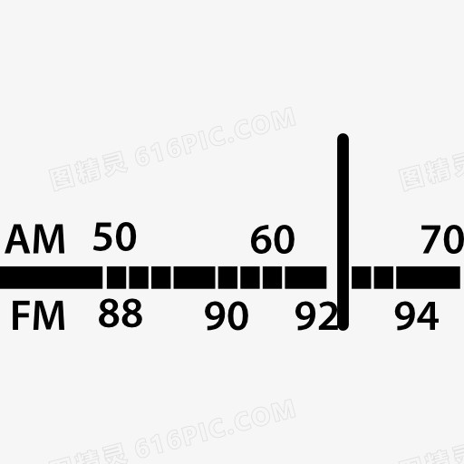 收音机AM和FM调谐器图标