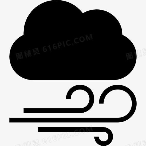 云暗风线形状和天气界面symboll 图标