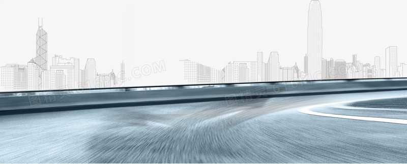 大气磅礴公路城市素描