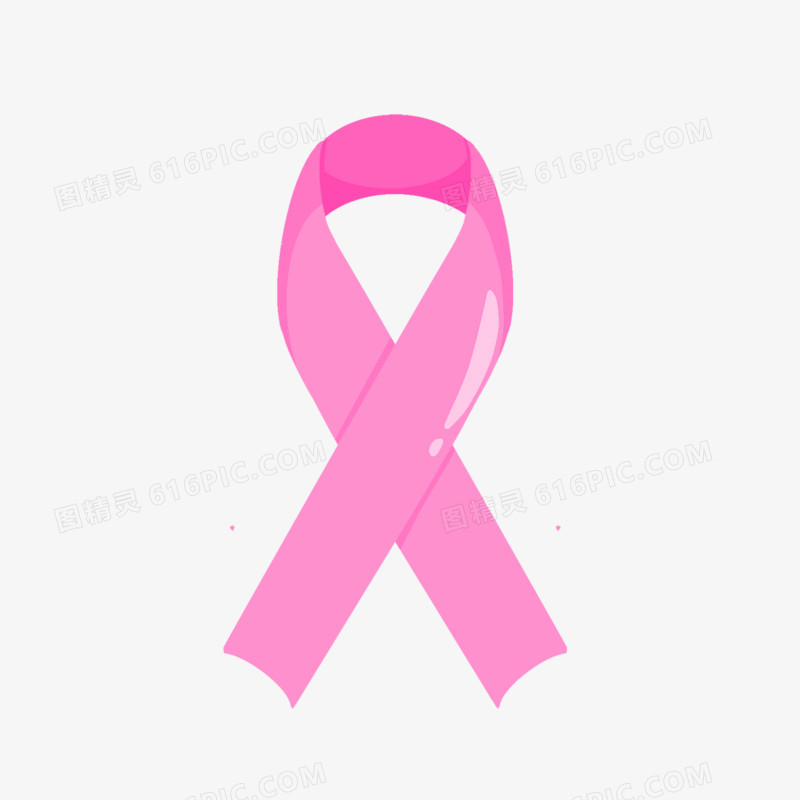 手绘粉丝带防乳腺癌标志元素