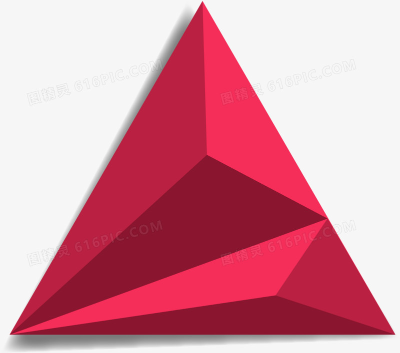 时尚立体红色三角体