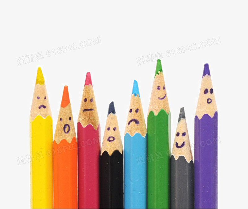 可爱的彩色铅笔