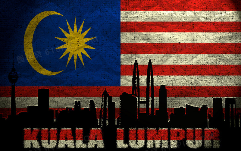 马来西亚国旗地图
