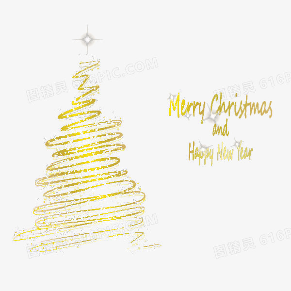 金色霓虹灯圣诞树