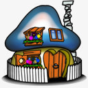 Smurf House Smurfette Icon