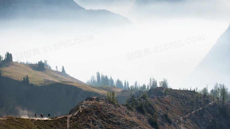 深山天空大山高清摄影